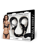Wrist and Ankle Rope Cuffs with Eye Mask
