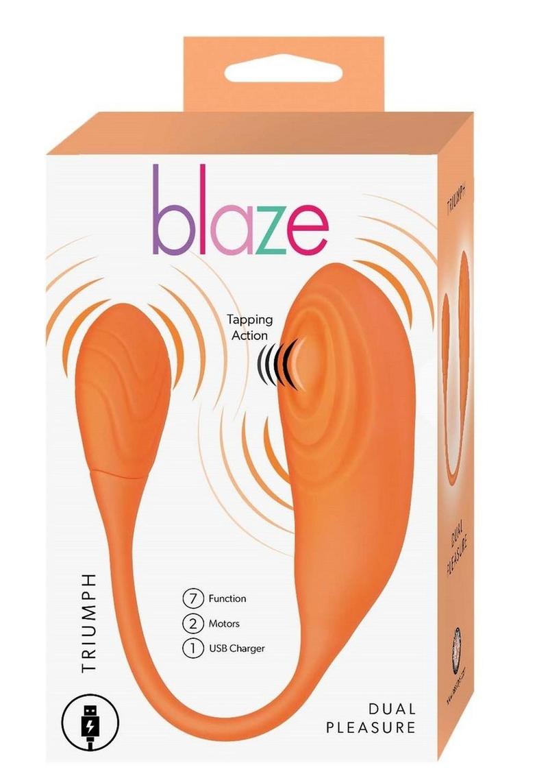 Blaze Triumph Rechargeable Silicone Dual Vibrator