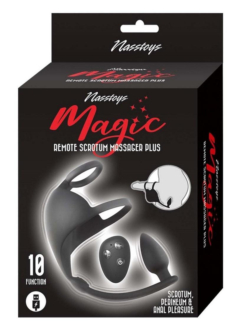 Magic Scrotum Massager Rechargeable Silicone Plug with Remote Control