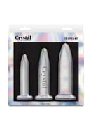 Crystal Trainer Glass Anal Plugs Kit (3pc Set)