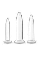 Crystal Trainer Glass Anal Plugs Kit (3pc Set)