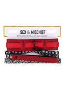Sex & Mischief Ex's & Oh's Collar and Leash