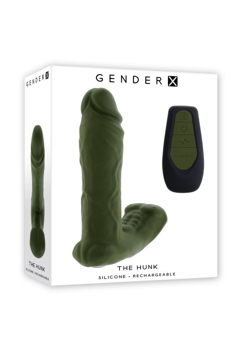 Gender X The Hunk Rechargeable Silicone Vibrating Dildo with Remote Control