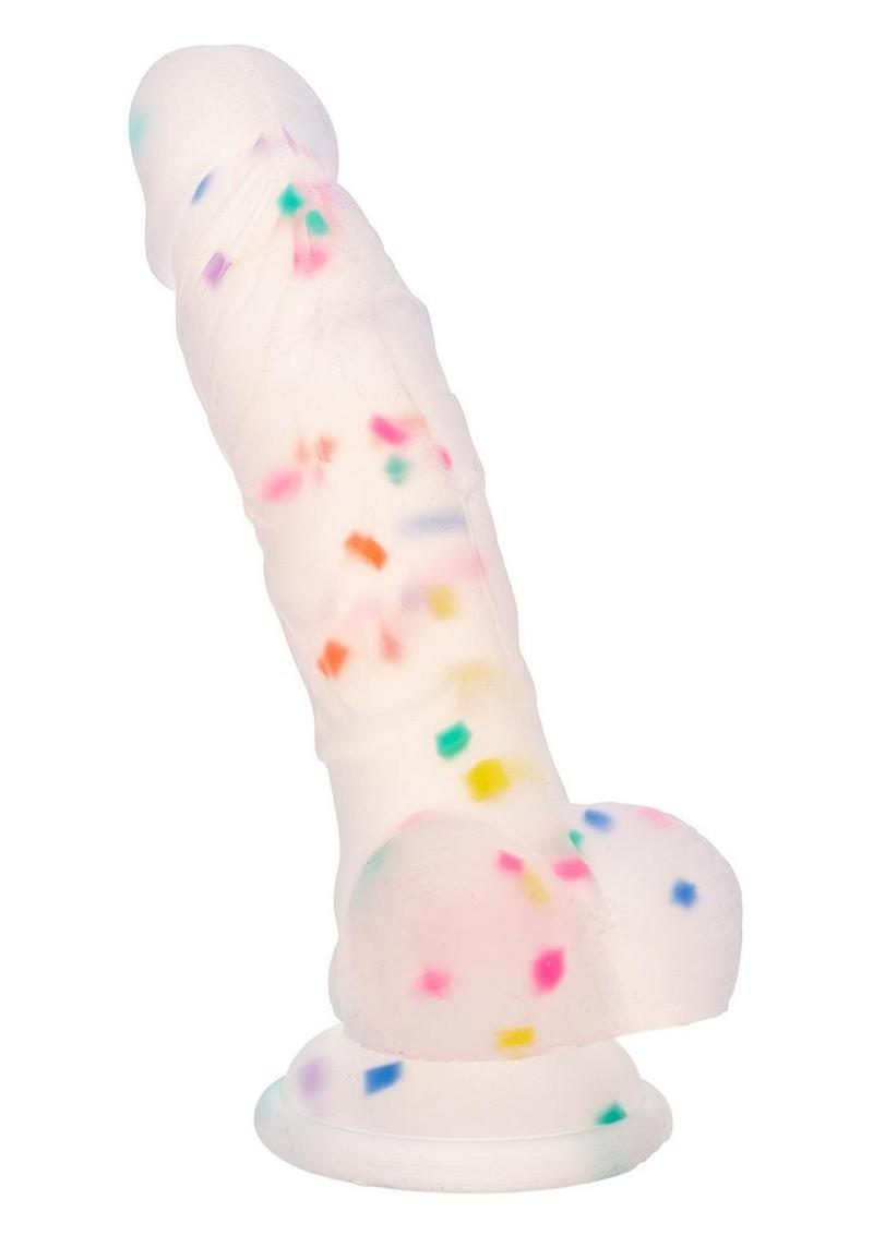 Party Boy Silicone Studs Dong with Suction Cup 5.25in