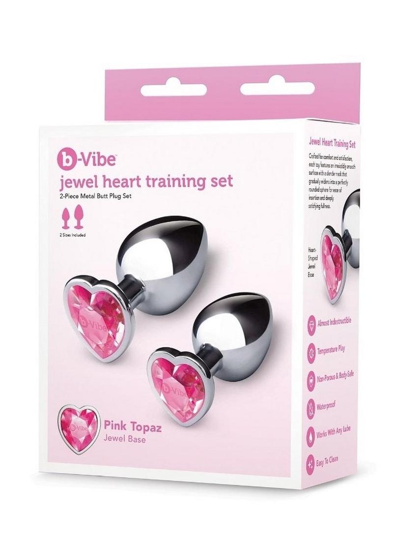 B-Vibe Jewel Metal Anal Plug Training Set (2 Piece)