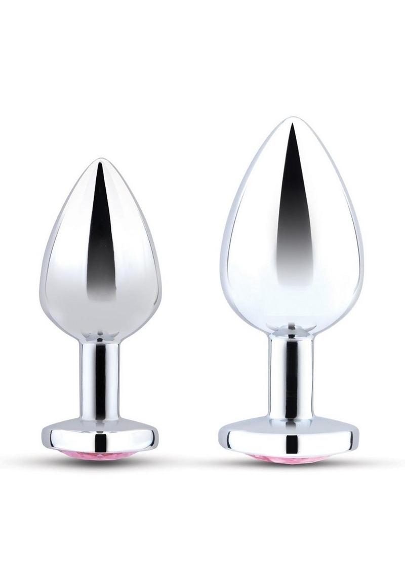 B-Vibe Jewel Metal Anal Plug Training Set (2 Piece)