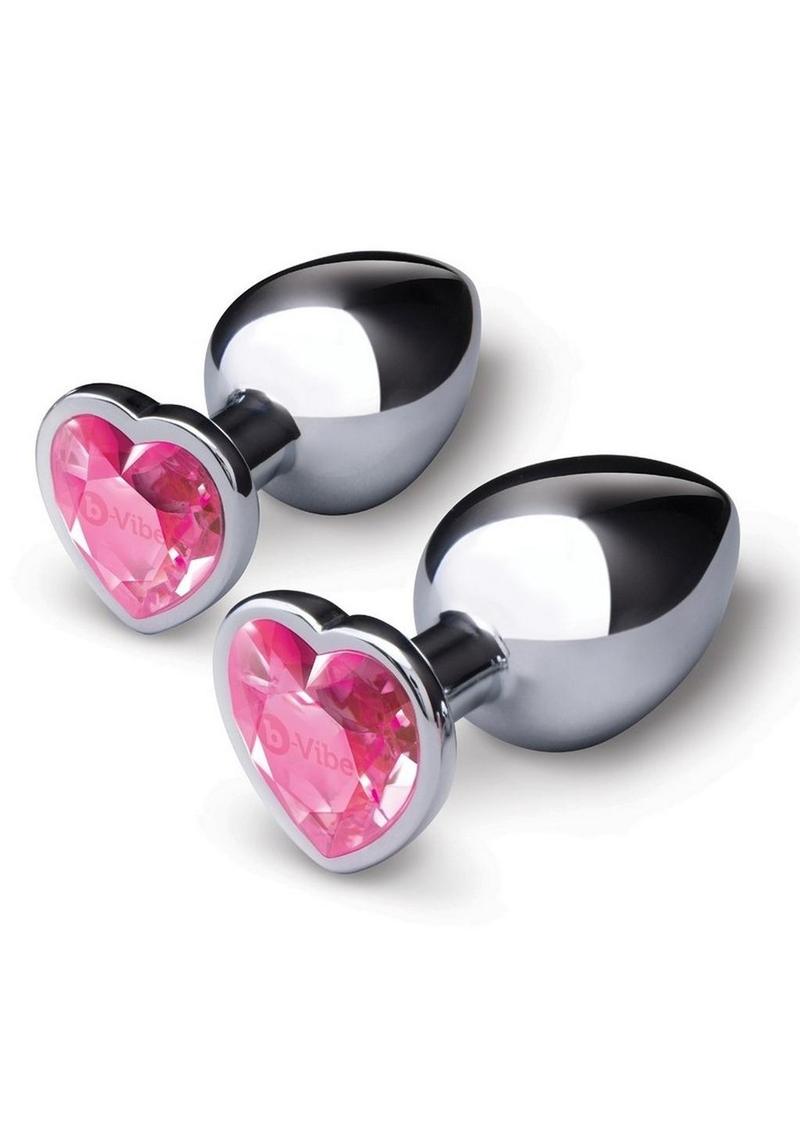 B-Vibe Jewel Metal Anal Plug Training Set (2 Piece)