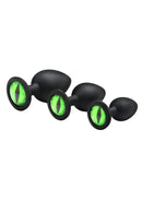 Creature Cocks Green Eye Silicone Butt Plug Set (3 Piece)