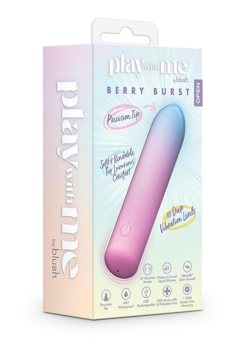 Play With Me Berry Burst Rechargeable Silicone Bullet