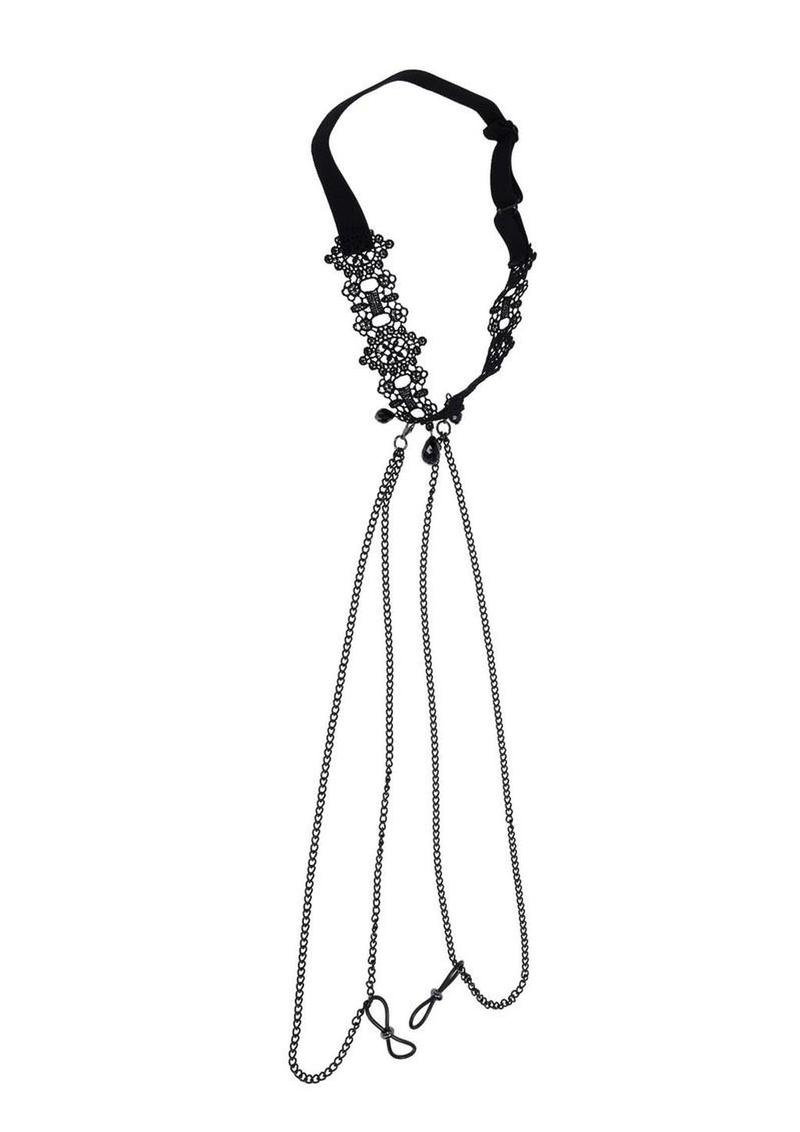 Sex & Mischief Lace Collar with Nipple Ties