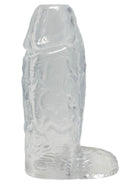TitanMen Cock Sleeve with Ball Strap 6In - Clear