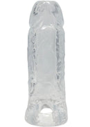 TitanMen Cock Sleeve with Ball Strap 6In - Clear