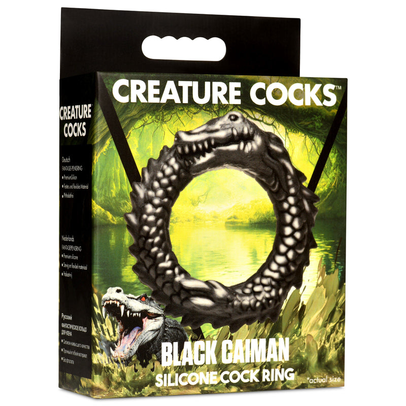 Creature Cocks Black Caiman Silicone Cock Ring