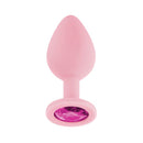Luv Inc. Jeweled Silicone Medium Butt Plug w/Three Stones