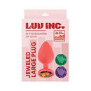 Luv Inc. Jeweled Silicone Butt Plug w/Three Stones