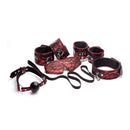 Frisky Laced Up 5-Piece Bondage Set - Red