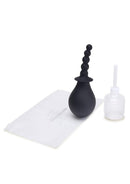 Clean Scene 4 Piece Soft Squeeze Beaded Anal Douche Set with Flared Base