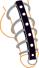 Spartacus Gates of Hell 5-Ring Metal/Leather Chastity Device