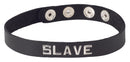 Spartacus Wordband "Slave" Leather Collar - Black