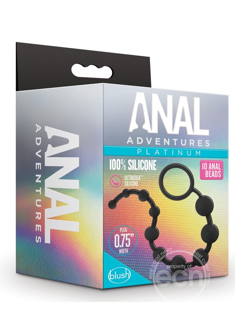 Anal Adventure - Platinum Silicone 10 Anal Beads