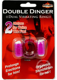 Humm Dinger Double Dinger Disposable Dual Vibrating Penis Ring