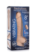 Fleshstixxx Silicone Rechargeable Vibrating Dong with Balls - 8in