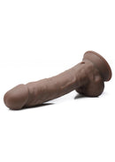 Fleshstixxx Silicone Rechargeable Vibrating Dong with Balls - 8in