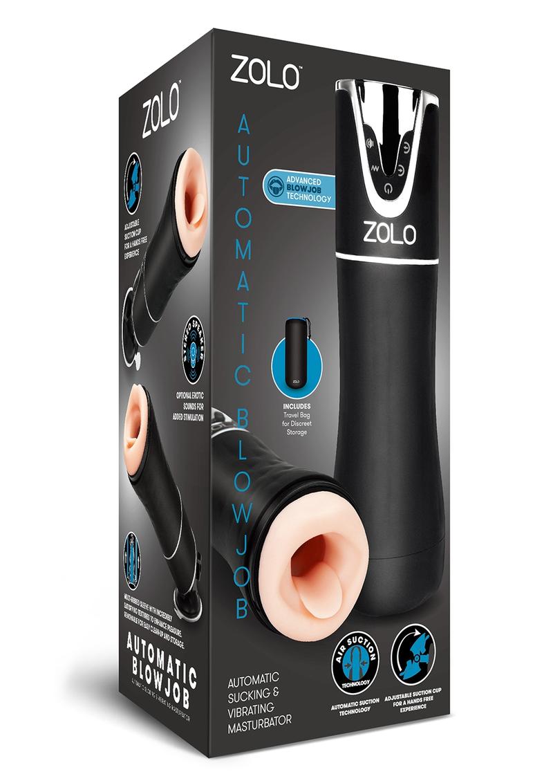 Zolo Automatic Blowjob Rechargeable Sucking Masturbator with Mountable Suction Cup