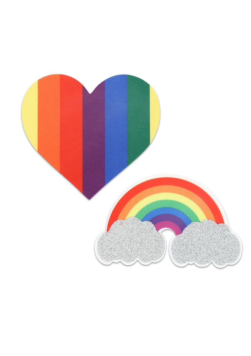Pride Glitter Rainbows and Hearts