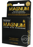 Trojan Condom Magnum Large Size Lubricated 3 Pack