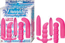 Naughty Explorer Kit Bullet Vibrator & 4 Silicone Sleeves - Pink