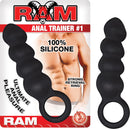 RAM Slender Silicone Anal Training Plugs with Ring Base