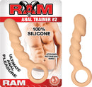 RAM Slender Silicone Anal Training Plugs with Ring Base