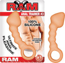 RAM Slender Silicone Anal Training Plugs with Ring Base