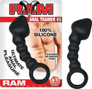 RAM Slender Silicone Anal Training Plugs with Ring Base