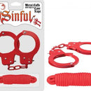 Sinful Metal Cuffs with Keys & Rope