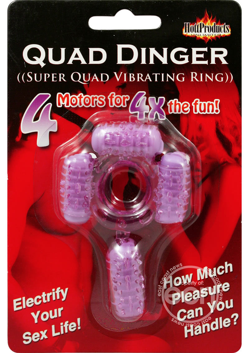 Quad Dinger Disposable Vibrating Penis Ring Quad Dinger Disposable Vibrating Penis Ring