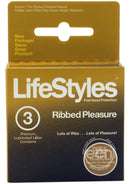 LifeStyles Ultra Ribbed Condoms - 3-Pack