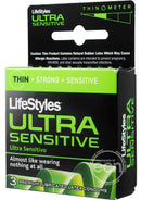 LifeStyles Ultra Sensitive Condoms - 3-Pack