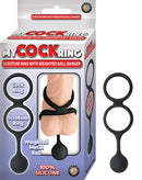My Cock Ring Penis & Scrotum Ring with Weighted Ball Banger - Black