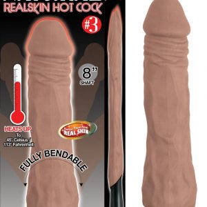 Natural RealSkin Hot Cocks Vibrating & Heated Realistic Dildos