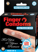 Nasstoys Finger Condoms with Pleasure Nubs and Lubricant - Pack of 6