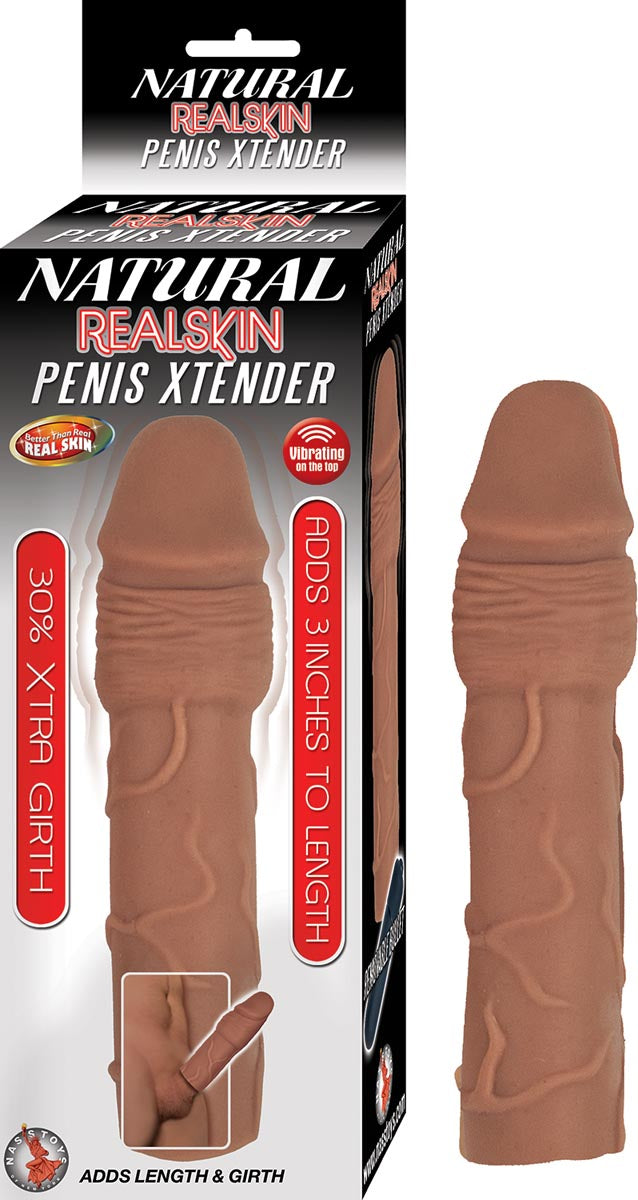 Natural Realskin Vibrating-Tip Penis Extender