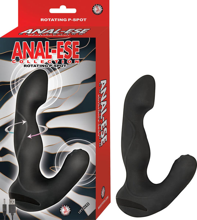 Anal-Ese Rotating Silicone P-Spot Vibe - Black