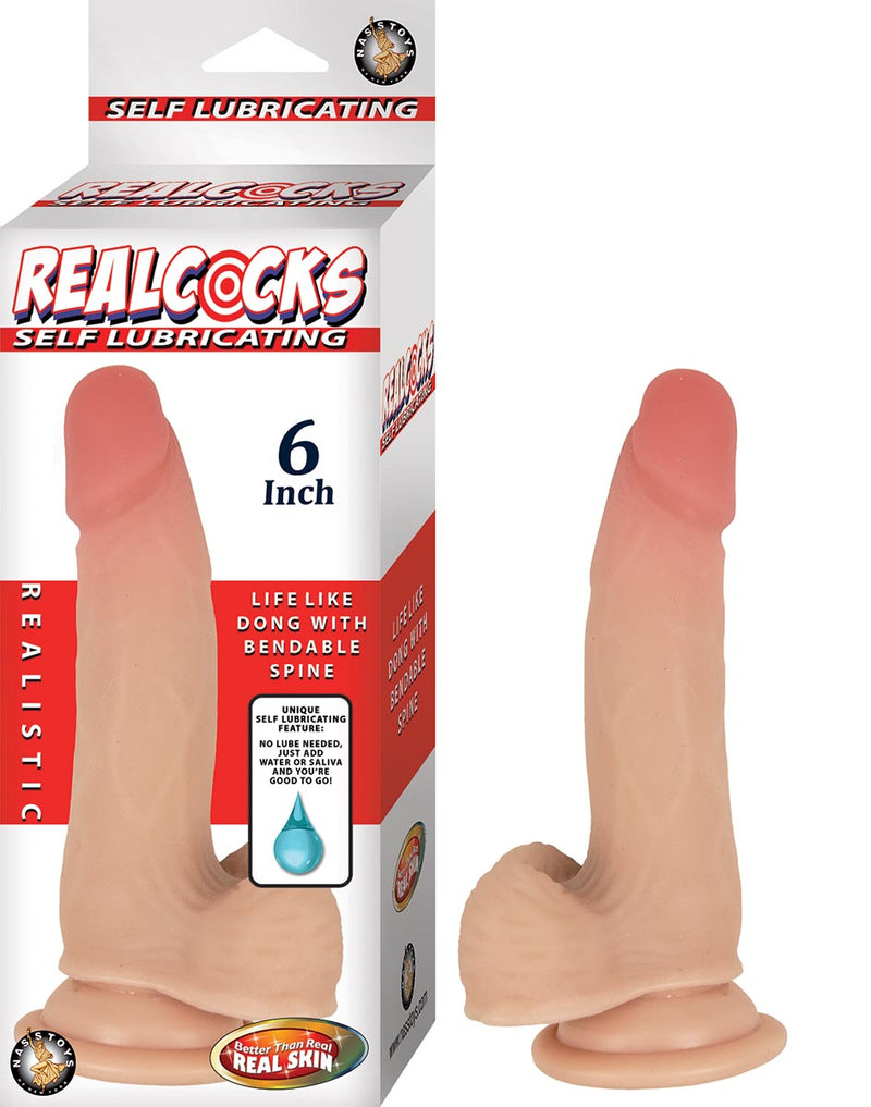 RealCocks Self-Lubricating Realistic Dongs with Bendable Spine