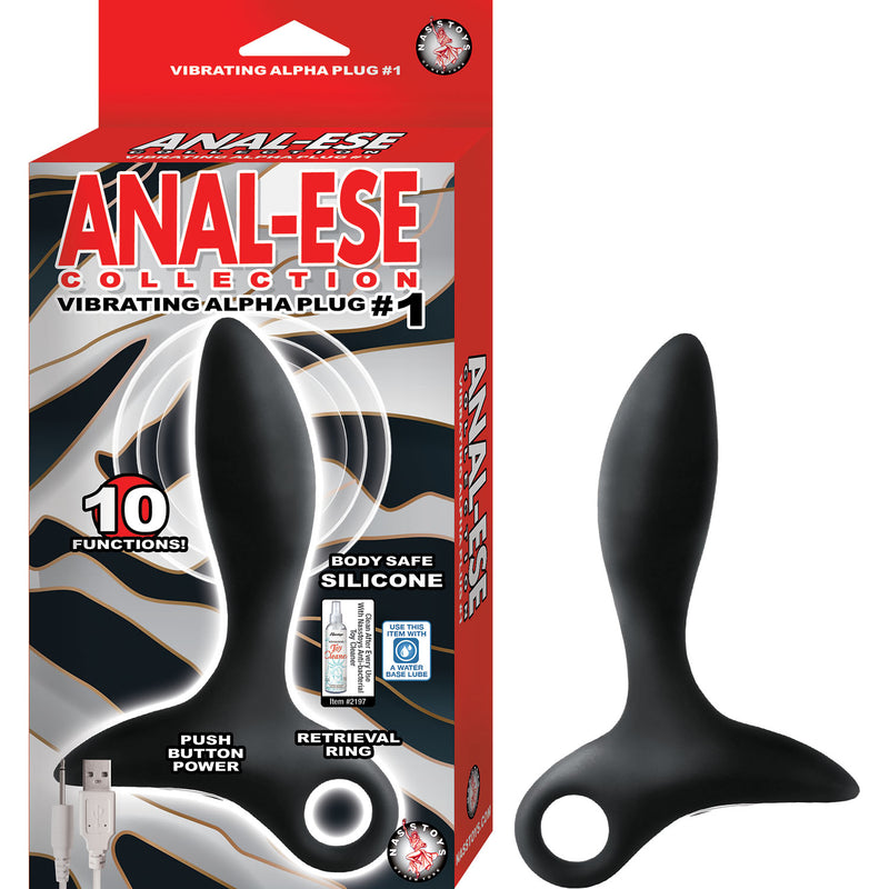 Anal-Ese Collection Silicone Rechargeable Vibrating Alpha Plug