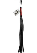 Sex & Mischief Red/Black Striped-Handle Flogger