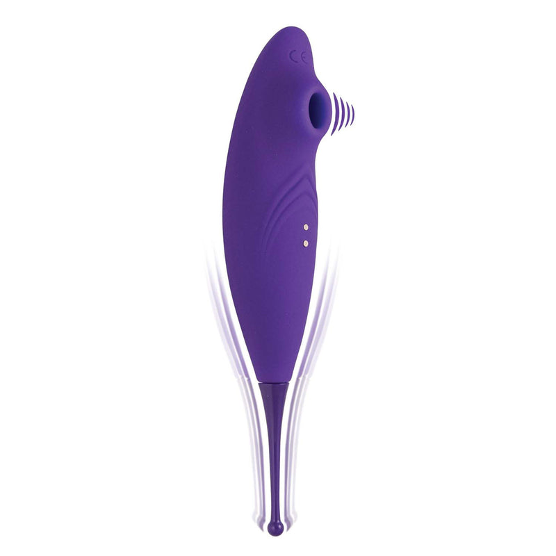 Exciter Rechargeable Air-Pulse and Pinpoint Vibe - Purple