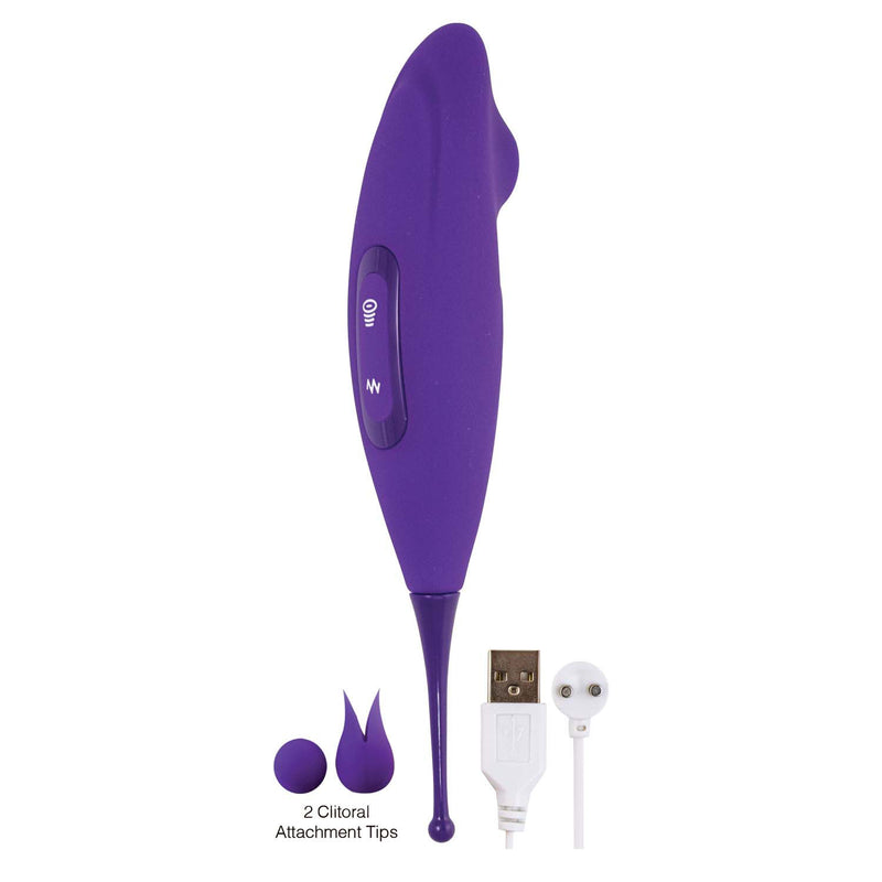 Exciter Rechargeable Air-Pulse and Pinpoint Vibe - Purple