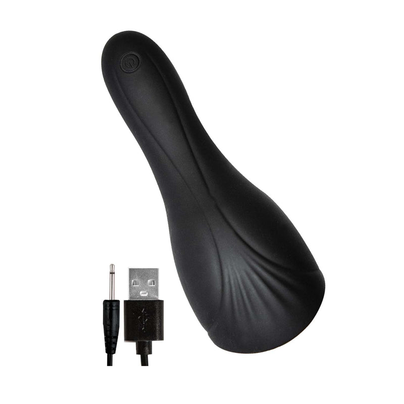 Enhancer Ultimate Blow Job Rechargeable Silicone Vibrating Stroker - Black